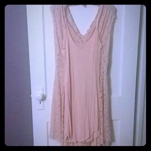 Free People Fp X Garden of Eden Lace Dress Pink