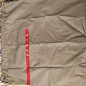 original prada shoe draw string bag