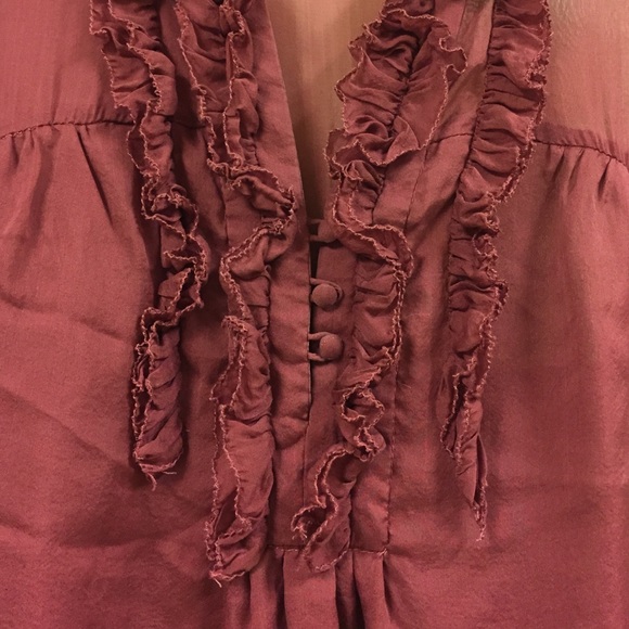 DONATED- Forever 21 purple frilly blouse - Picture 2 of 2