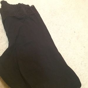 Victoria's Secret PINK black lace leggings !!