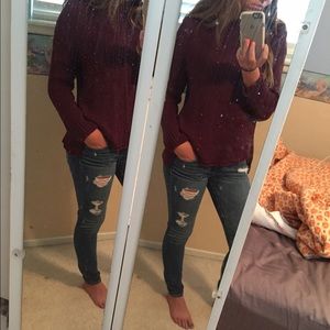 Brandy Melville maroon sweater