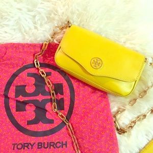 Tory Burch Robinson Saffiano Mini Chain Flap Bag