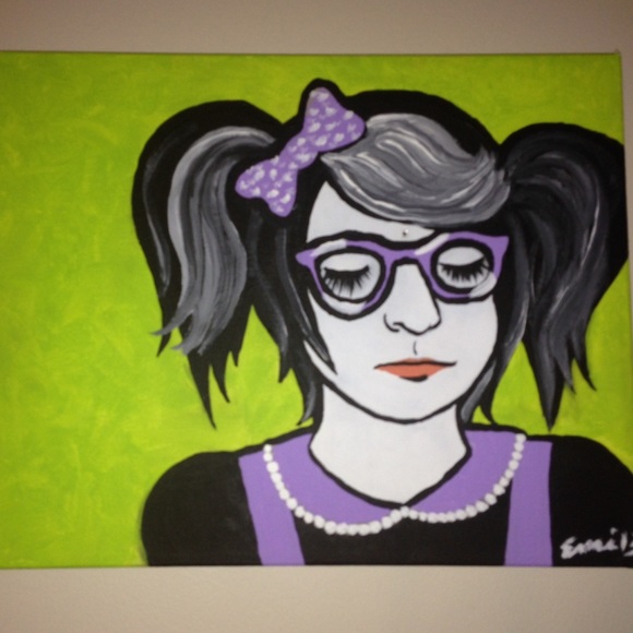Gothic Lolita Painting on stretched canvas