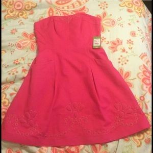 NWT Authentic Lilly Pulitzer Pink Strapless Dress