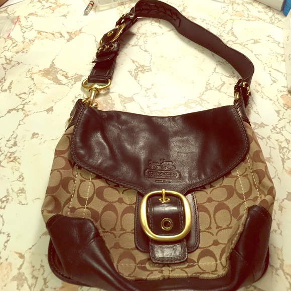Awesome Brown and Black Coach Bag.
