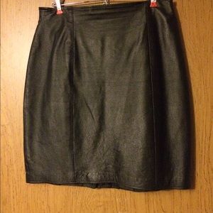 Black Leather Skirt