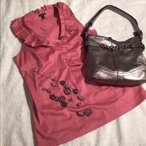 Ann Taylor Pink Coral Blouse/Top
