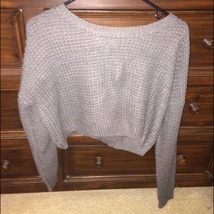 Brandy inspired grey cropped Sweater