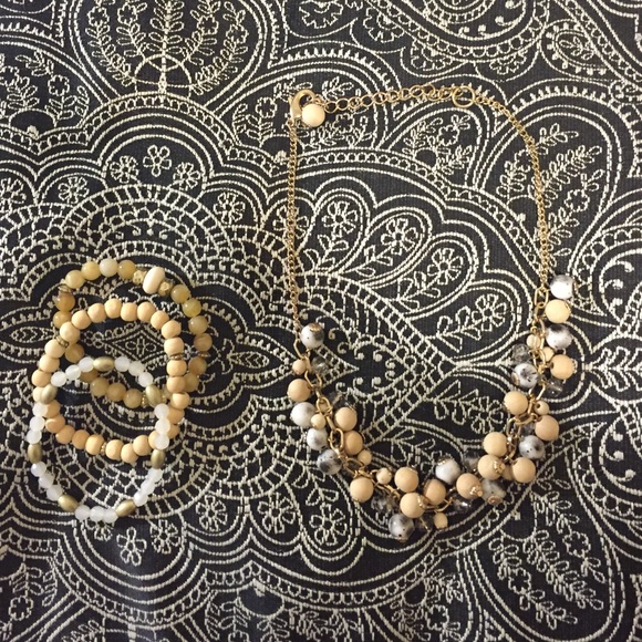 necklace and bracelets