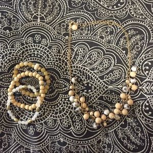 necklace and bracelets