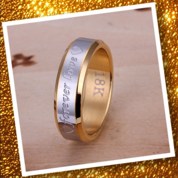 Jewelry - 18K stamped "forever love"ring