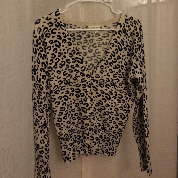 leopard pattern cardigan