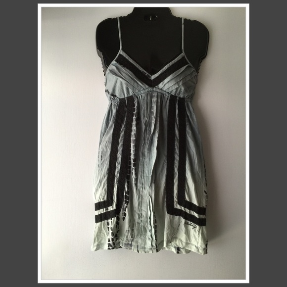 Spaghetti strap ombré tie dye dress