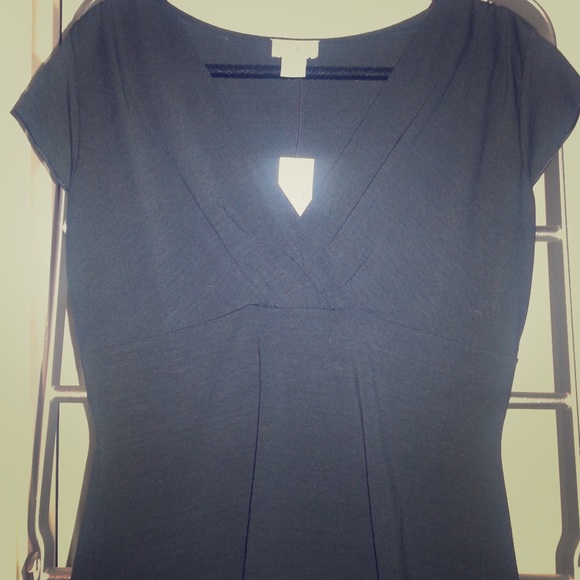 ann taylor loft black cap sleeve shirt blouse m