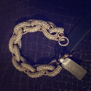 Jcrew pave rhinestone link bracelet