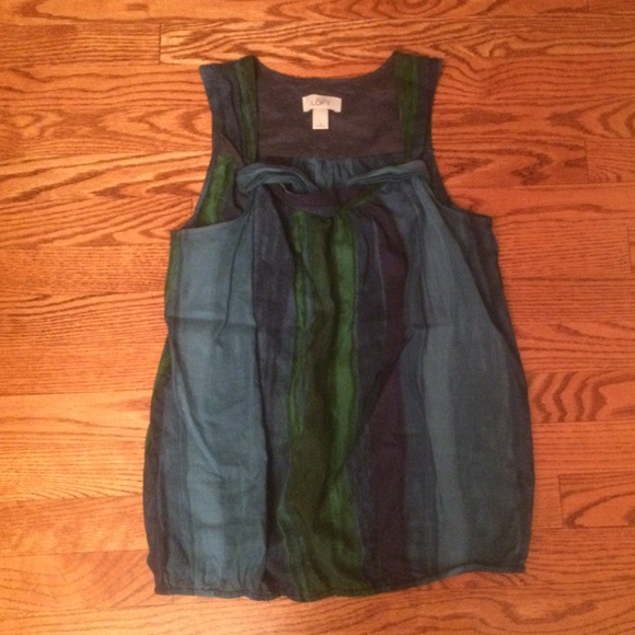 Ann Taylor Tops - ♣️SOLD♣️Ann Taylor loft summer blue/green tank