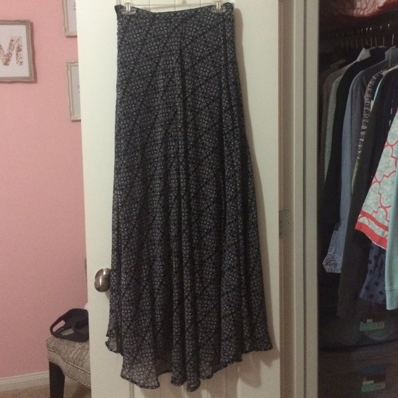 Pac Sun black and white maxi skirt