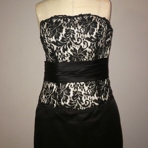 Black & White Laced Formal Dress