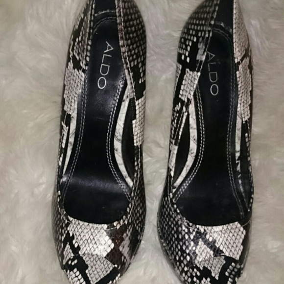 Black and white shoes
