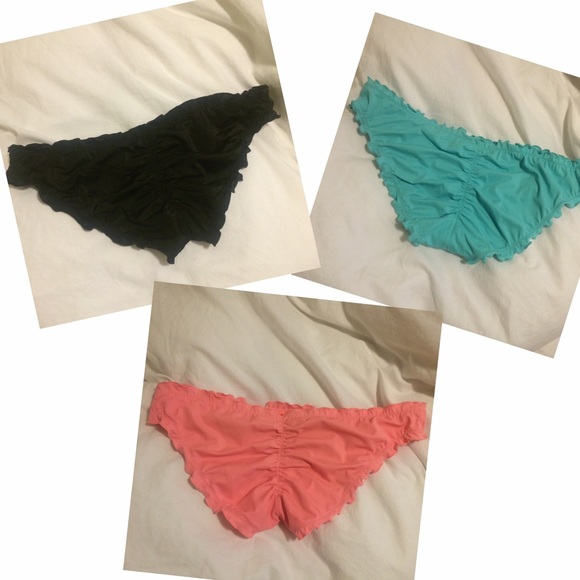VS "The Ruffle Cheeky" bikini bottoms- set of 3