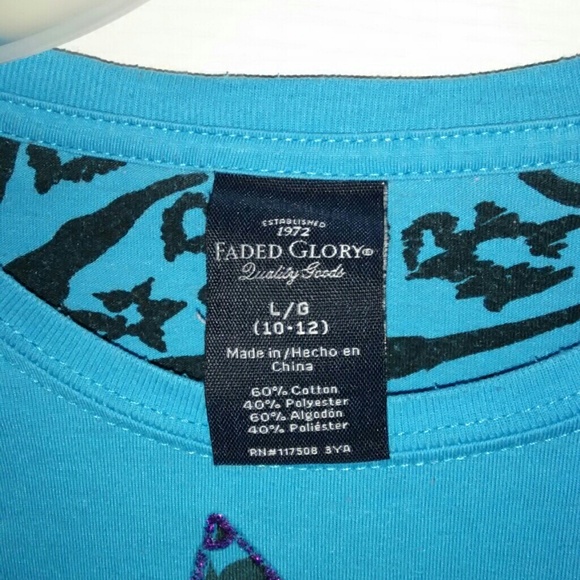 Faded glory 10/12 shirt for a girl - Picture 3 of 3