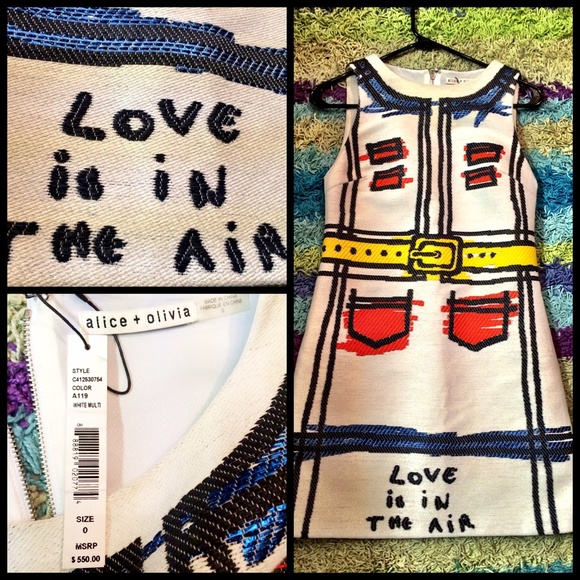 ❌SOLD❌ Alice + Olivia "Love is in the air" dress - Picture 3 of 4