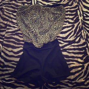 Cheetah print romper