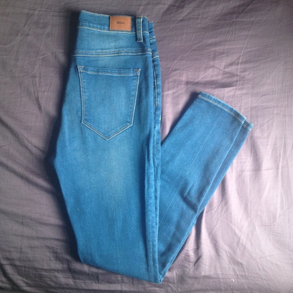 🔰SOLD🔰 BDG Blue High Rise Seam Skinny Jeans - Picture 2 of 4