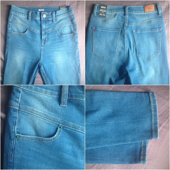 🔰SOLD🔰 BDG Blue High Rise Seam Skinny Jeans - Picture 3 of 4
