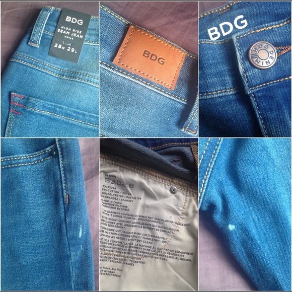 🔰SOLD🔰 BDG Blue High Rise Seam Skinny Jeans - Picture 4 of 4