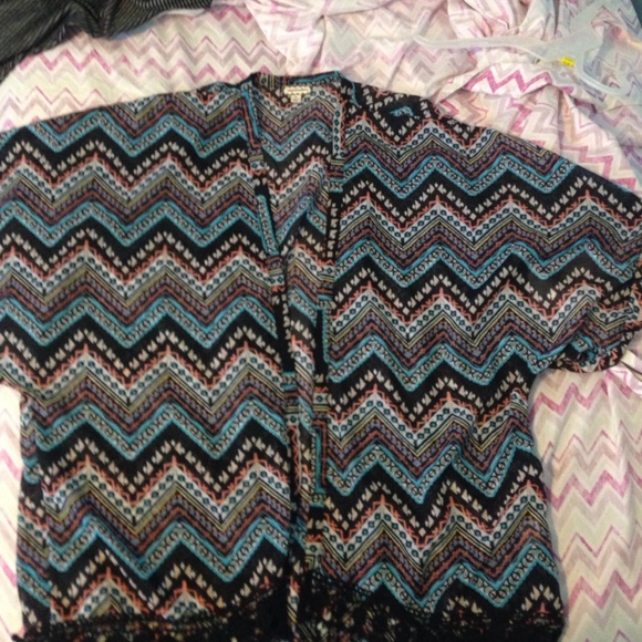 Tribal print kimono
