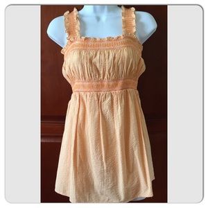 Motherhood Maternity Orange Gingham Tank Top