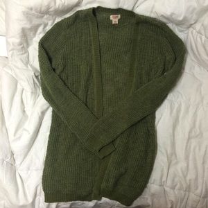 Mossimo Olive Open Cardigan