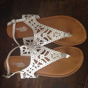 White sandals