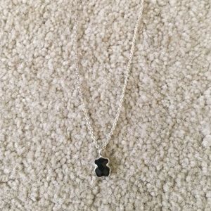 Onyx bear necklace