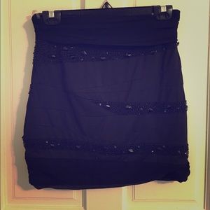 Black Embellished Skirt