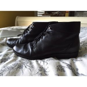Vintage leather ankle boots