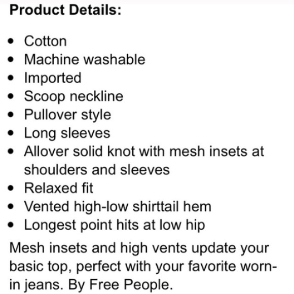 🚫sold🚫Free People top - Picture 3 of 4