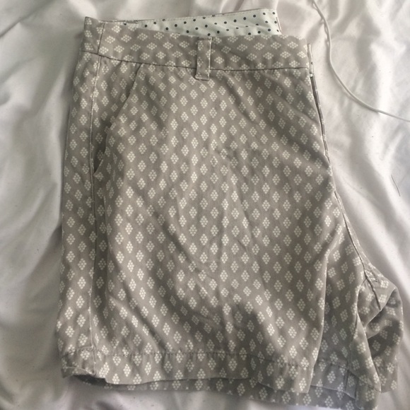Gray Modern Patterned Shorts