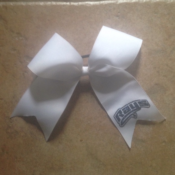 White cheerleading rays bow