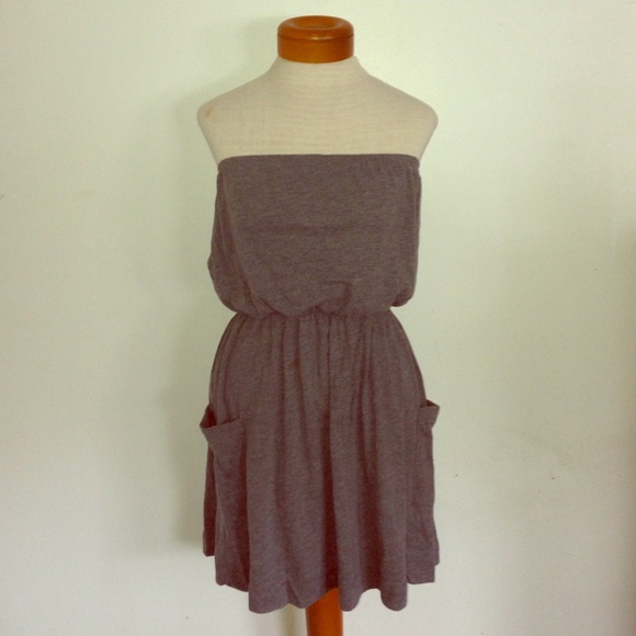 Heather grey tube top dress