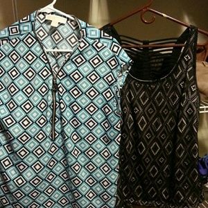 Michael kors sleeveless top and Maurices tank