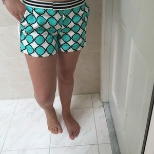 Mint Patterned Shorts Size 0