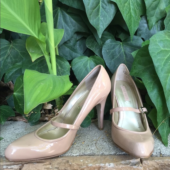 Nude Patent Leather Nine West Heels