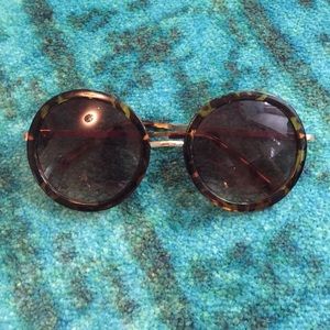 tortoise circle topshop sunglasses