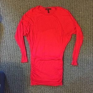 Long Sleeve, Bright Red Dress