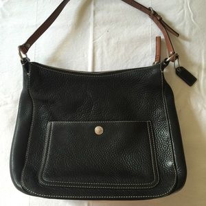 Black leather Coach bag