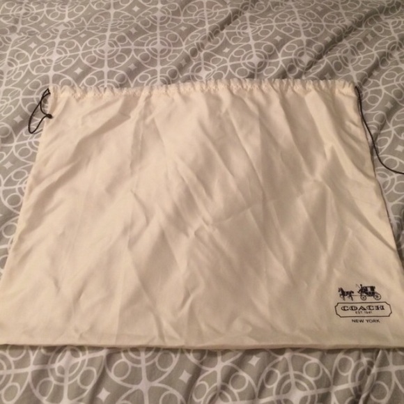 Coach cream dust bag