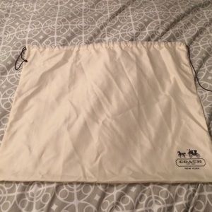 Coach cream dust bag