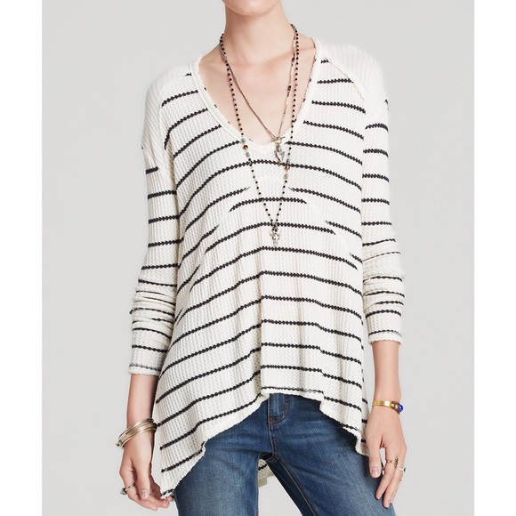 Free People Tops - Free People Striped Sunset Park Thermal Top